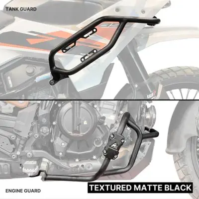 Auto Engina New Ktm Adventure 2025 250/390 Crash Guard Matt Black